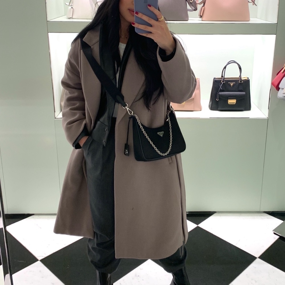 Beige wrap coat